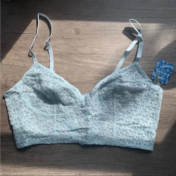 NWT Free People Longline Lele Bra Lace / Lace-Up
Top Light Blue XS - Picture 7 of 7